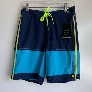 NWT BILLABONG Platinum PX2 Blue Swim Board Short 28/16